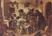 Jan Steen Beware of Luxury oil painting reproduction